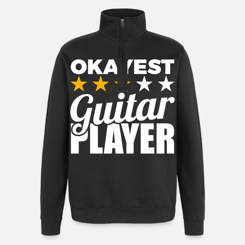 Durchschnittlicher Gitarrist - Quarter-Zip-Sweatshirt - Schwarz