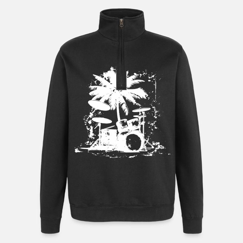 Schlagzeug - Quarter-Zip-Sweatshirt - Schwarz