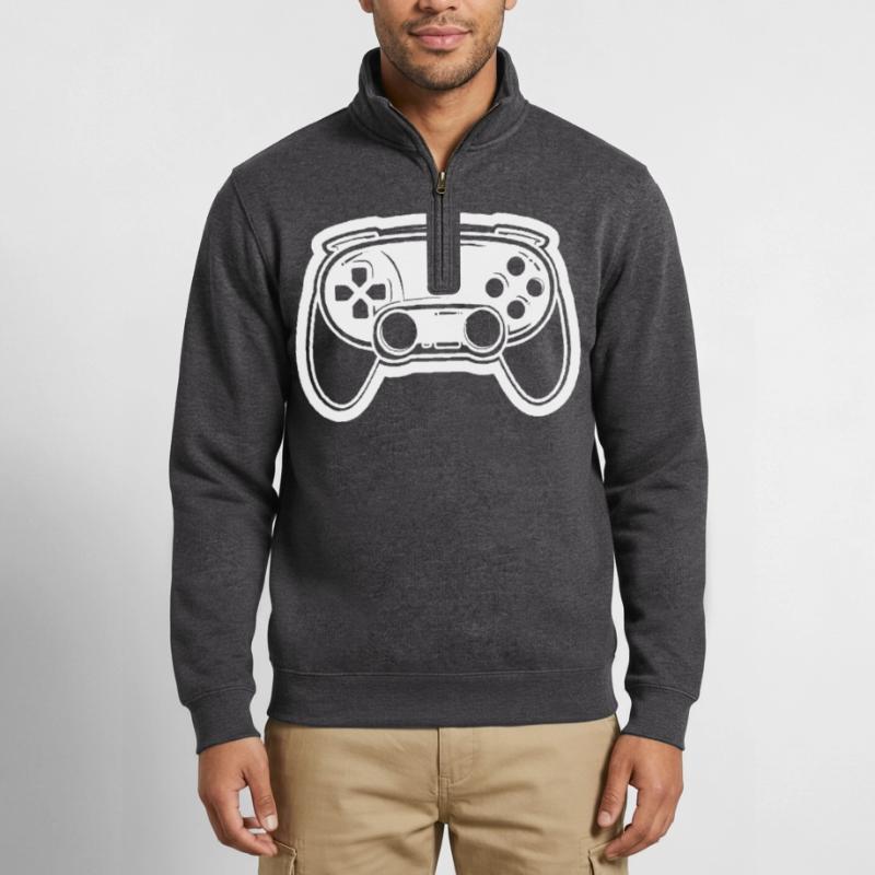 Video Game Controller Drawing Quarter-Zip Sweatshirt