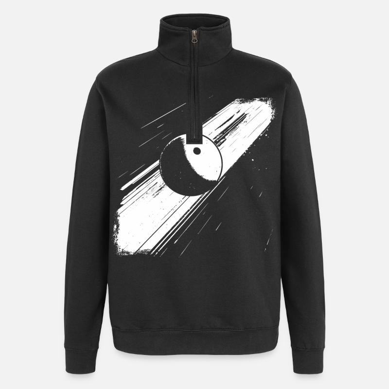 Bowlingkugel - Quarter-Zip-Sweatshirt - Schwarz