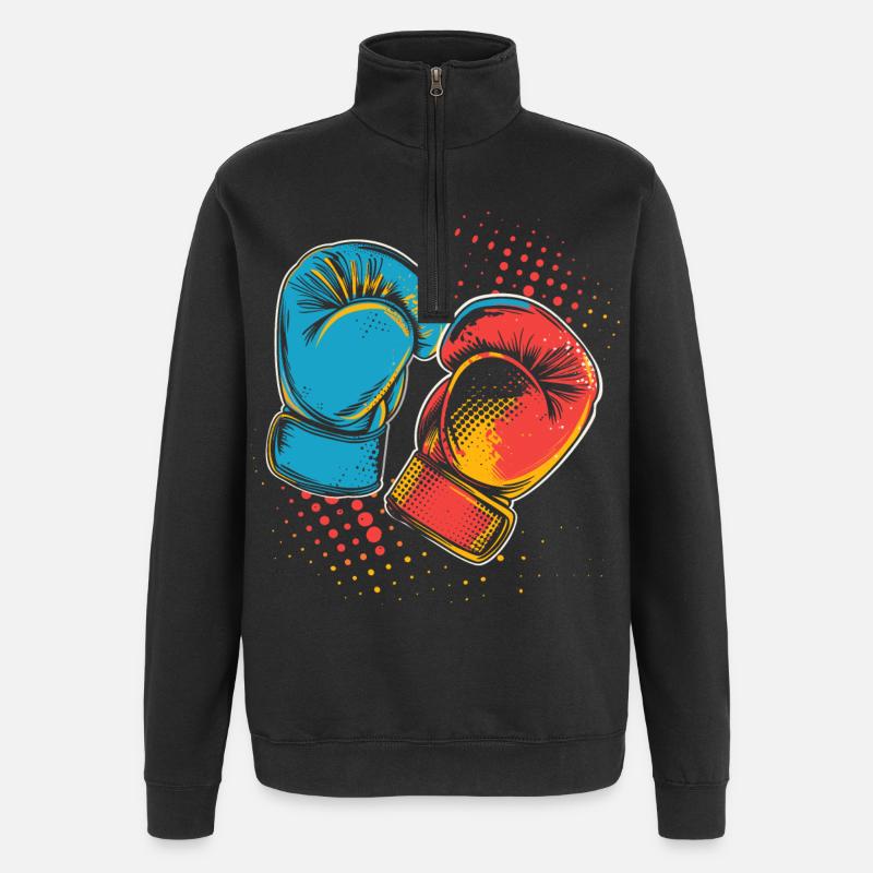 Gants de boxe Graphic - Sweat à zip 1/4 - noir