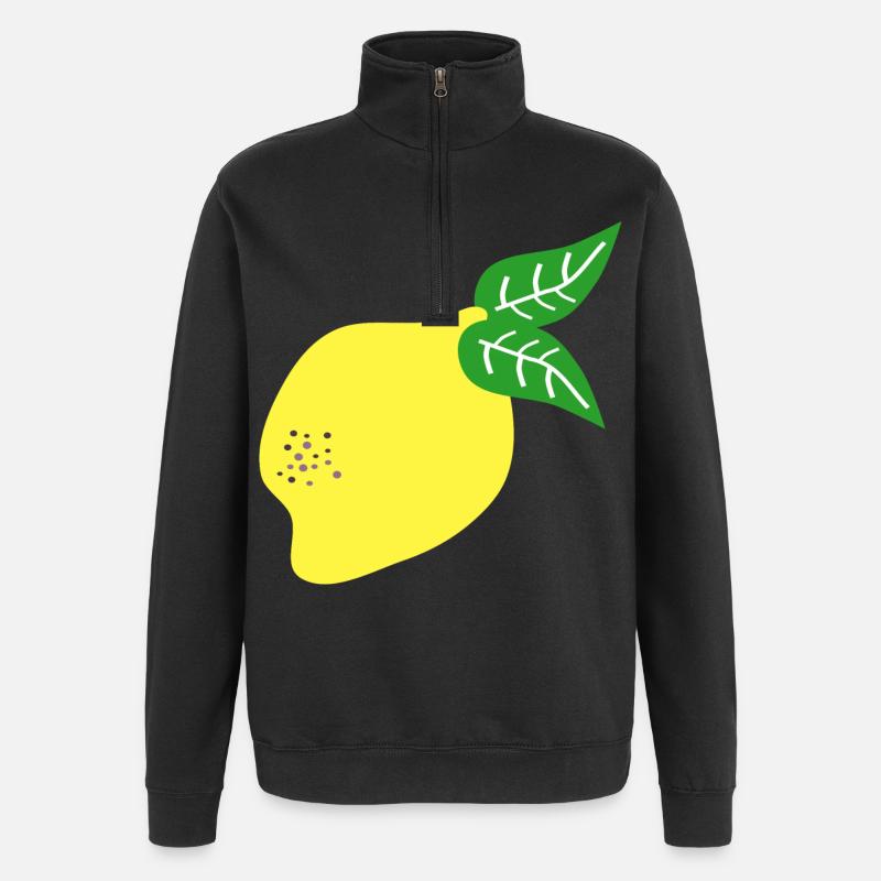 ZITRONE ZITRUSFRÜCHTE - Quarter-Zip-Sweatshirt - Schwarz