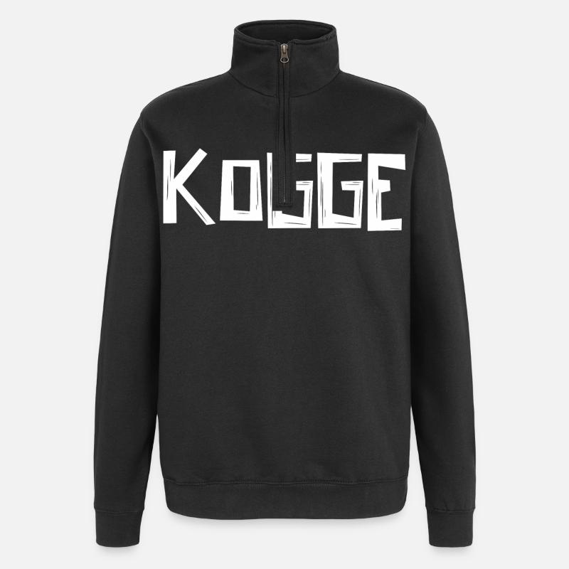 Dent - Sweat à zip 1/4 - noir