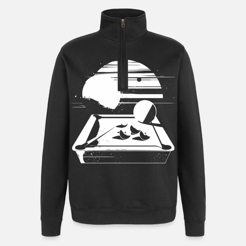 Graphismes de billard - Sweat à zip 1/4 - noir
