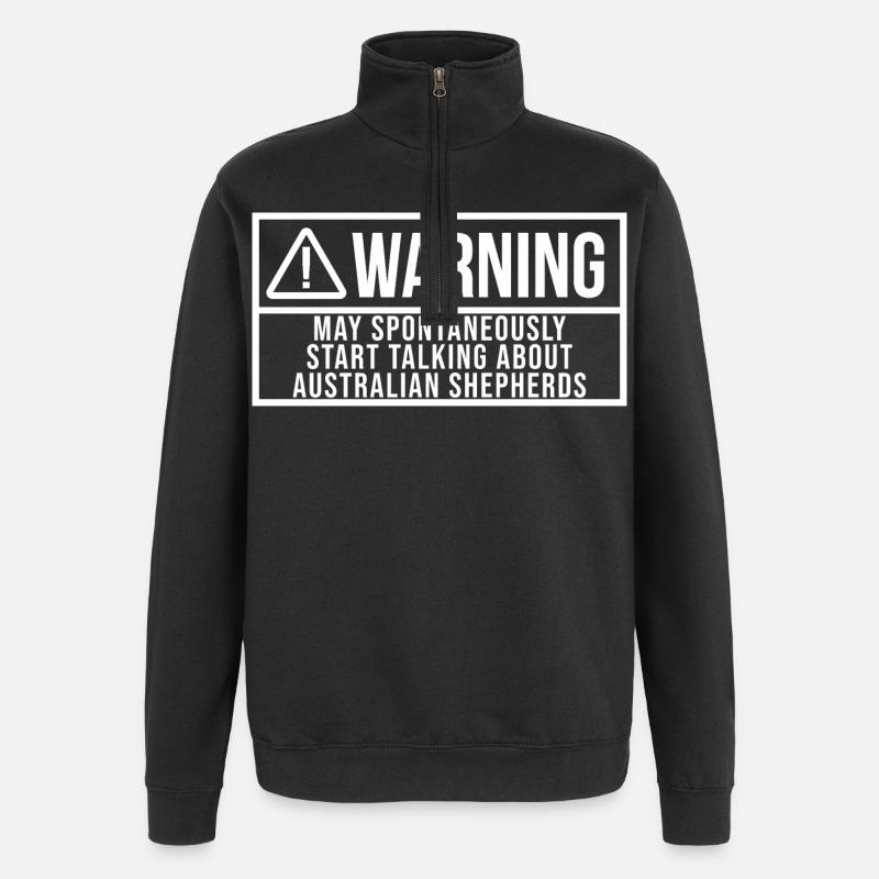 Australischer Schäferhund - Quarter-Zip-Sweatshirt - Schwarz