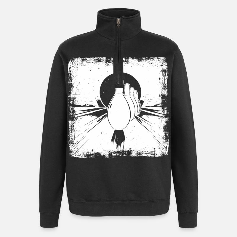 Quilles de bowling - Sweat à zip 1/4 - noir