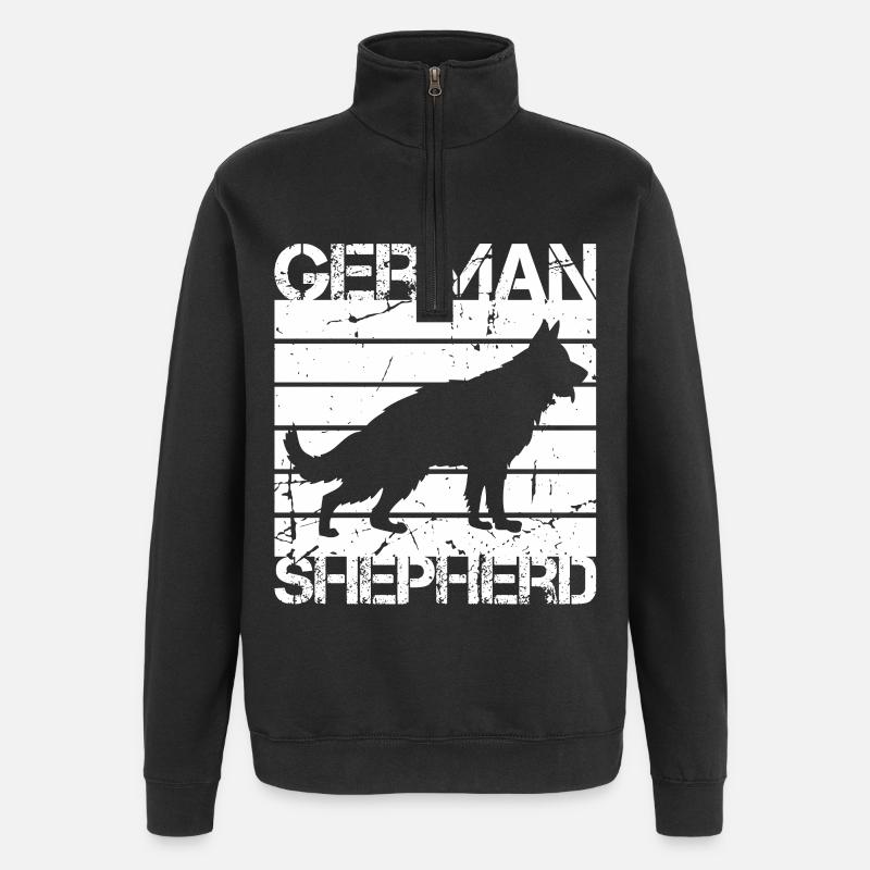 German Shepherd - Quarter-Zip Sweatshirt - black