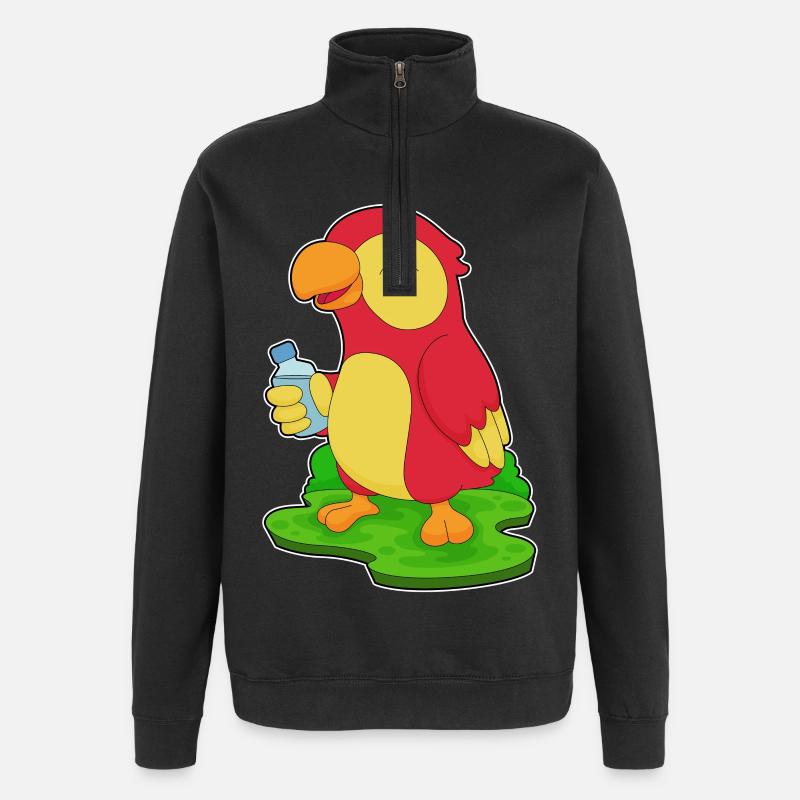 Parrot Water Bottle - Quarter-Zip Sweatshirt - black