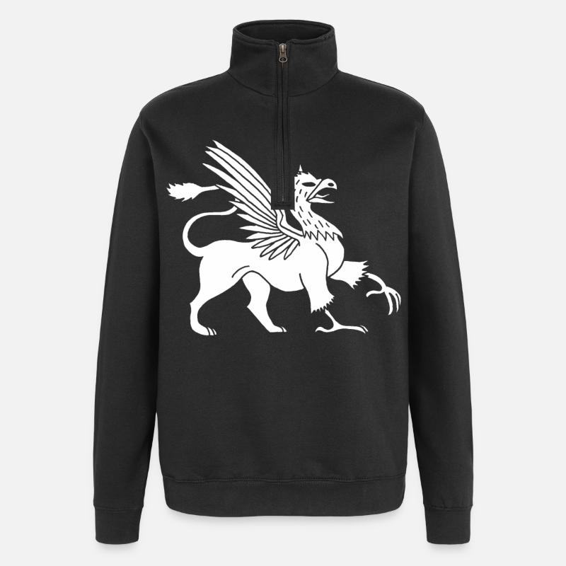 Weißer Greif - Quarter-Zip-Sweatshirt - Schwarz