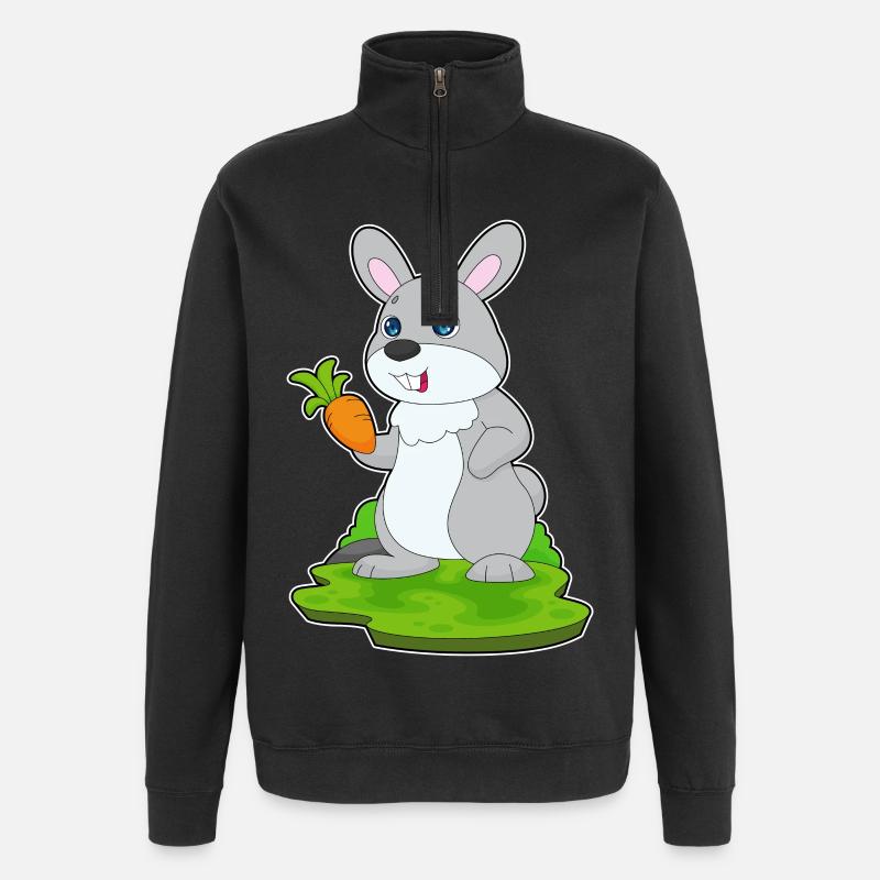 Lapin Carotte - Sweat à zip 1/4 - noir