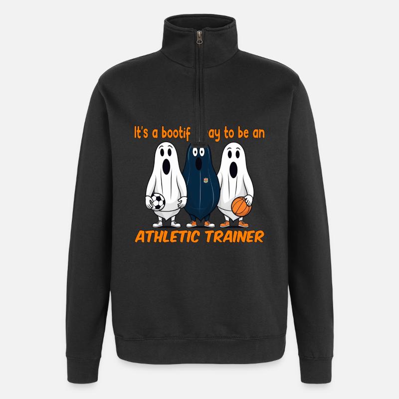 Bootiful Day Athletic Trainer - Quarter-Zip Sweatshirt - black