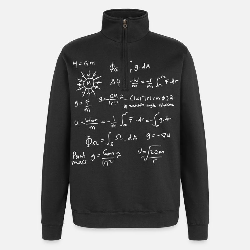 Physics Equations Unleashed - Quarter-Zip Sweatshirt - black