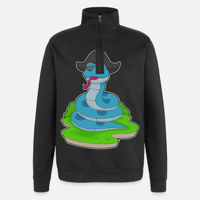 Serpent Pirate Chapeau de Pirate - Sweat à zip 1/4 - noir