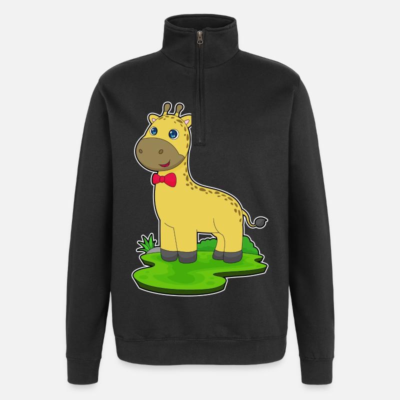 Arc de girafe - Sweat à zip 1/4 - noir