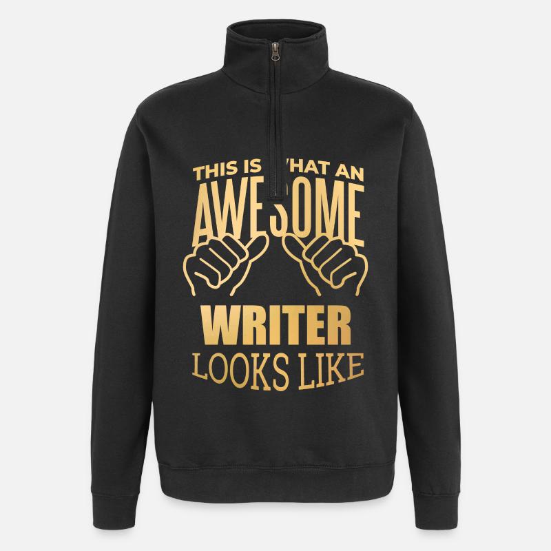 Writing - Quarter-Zip Sweatshirt - black