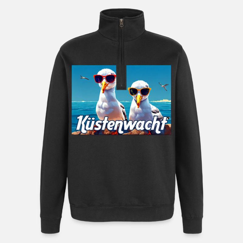 Garde-côtes Seagulls - Sweat à zip 1/4 - noir