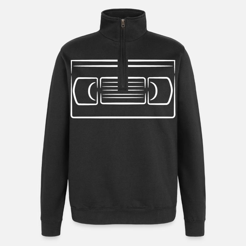 Cassette vidéo - Sweat à zip 1/4 - noir