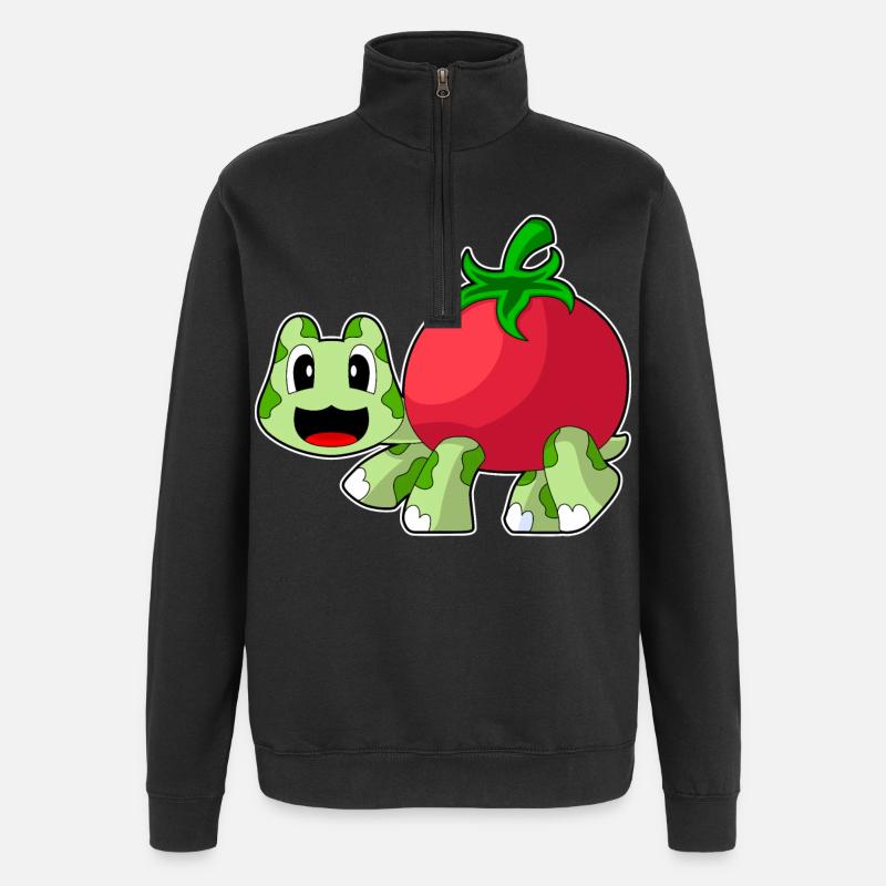 Turtle Tomato - Quarter-Zip Sweatshirt - black