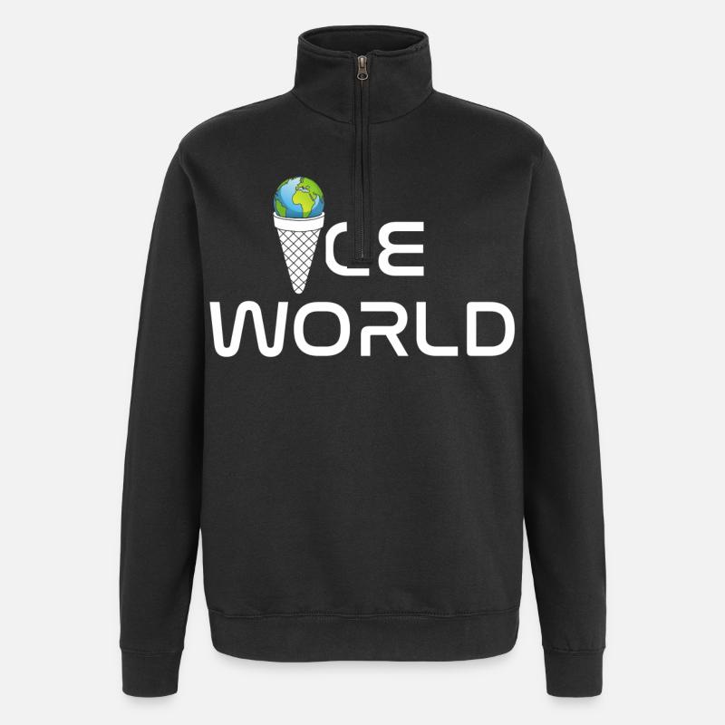 Eiswelt - Quarter-Zip-Sweatshirt - Schwarz