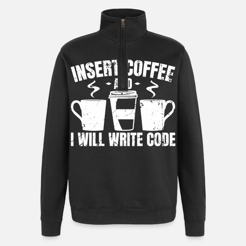 Programmeur Blagues drôles - Sweat à zip 1/4 - noir