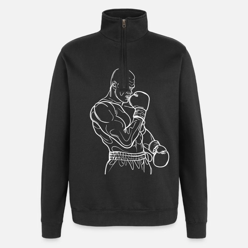 Boxer - Quarter-Zip Sweatshirt - black