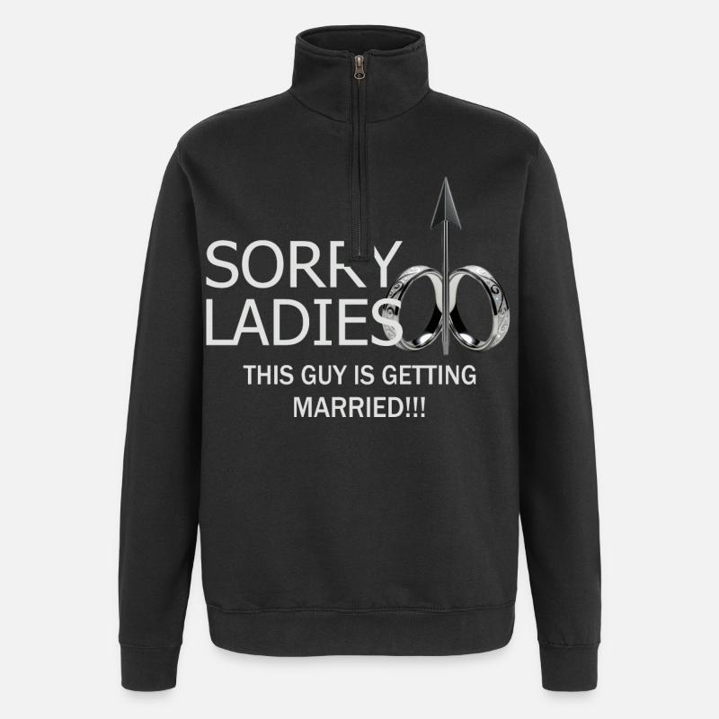 Mann wird Heiraten - Quarter-Zip-Sweatshirt - Schwarz