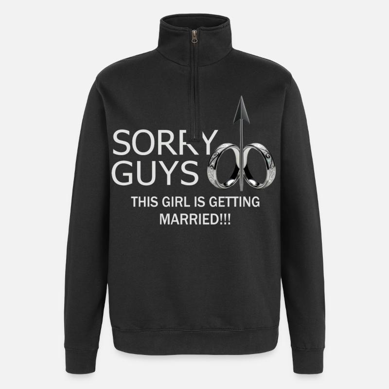 Mädchen wird Heiraten - Quarter-Zip-Sweatshirt - Schwarz