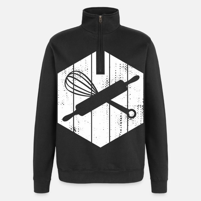 Pasta Roll Hand Mixer - Quarter-Zip Sweatshirt - black
