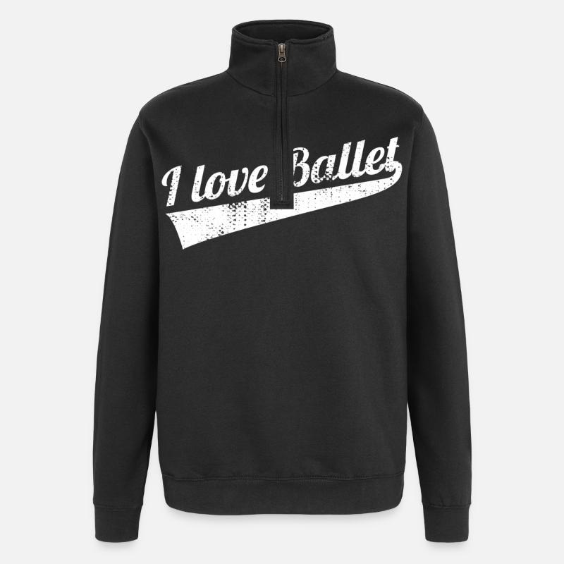 J’adore la danse classique - Sweat à zip 1/4 - noir