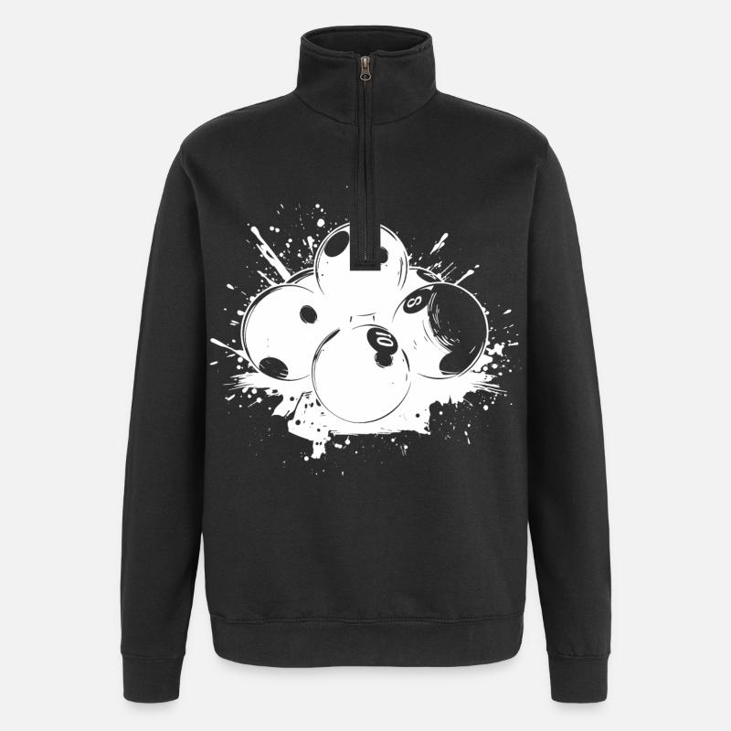 Billardkugeln Graffiti - Quarter-Zip-Sweatshirt - Schwarz