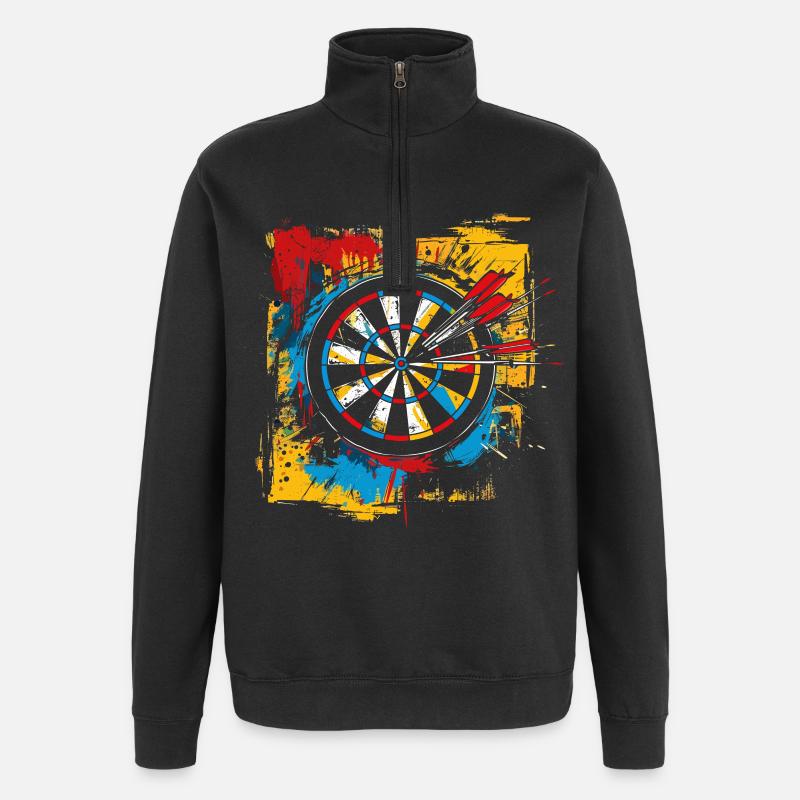 Jeu de fléchettes Graffiti - Sweat à zip 1/4 - noir