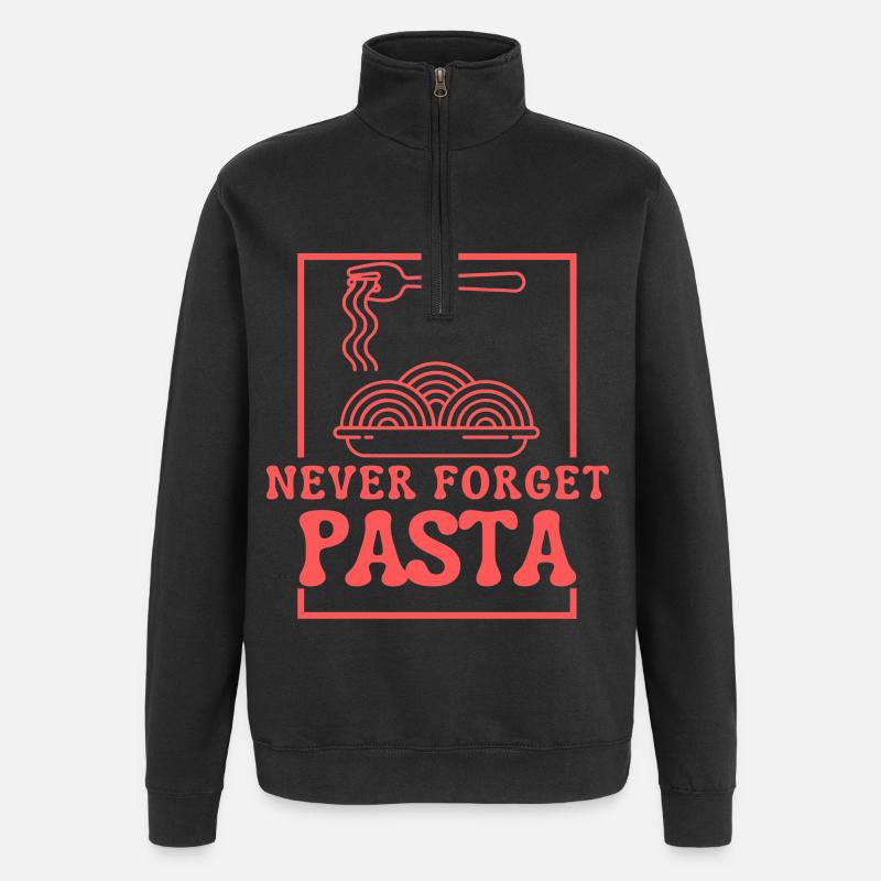 Design for true pasta lovers - Quarter-Zip Sweatshirt - black