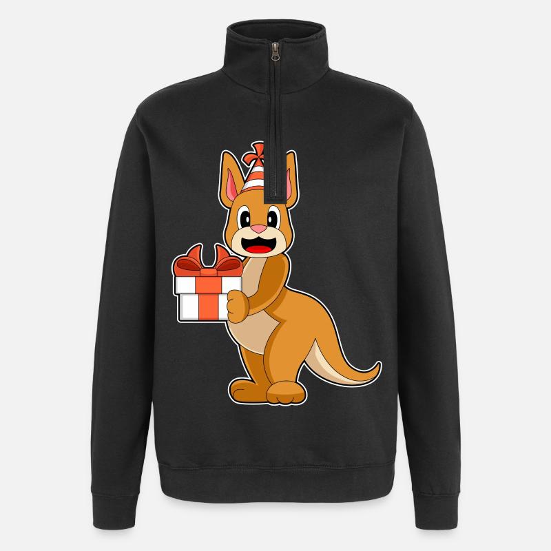 Kangaroo Birthday Package - Quarter-Zip Sweatshirt - black