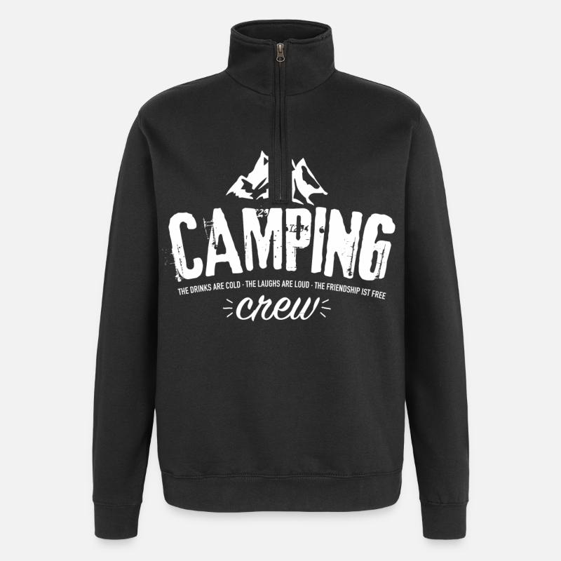Camping | CampingLifeVan | AventureCampingTrip - Sweat à zip 1/4 - noir