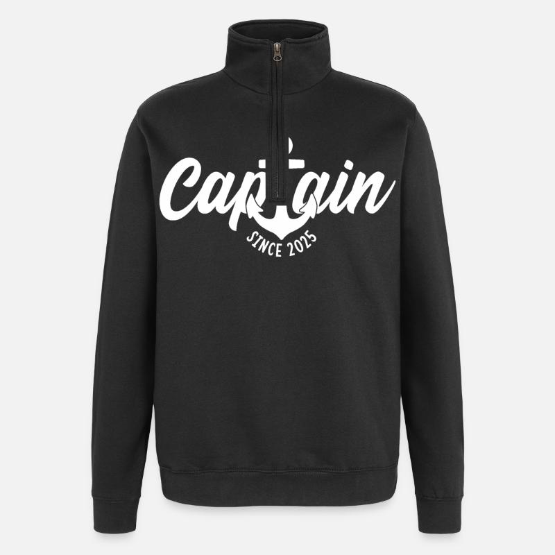 CAPITAINE DEPUIS 2025 - Sweat à zip 1/4 - noir