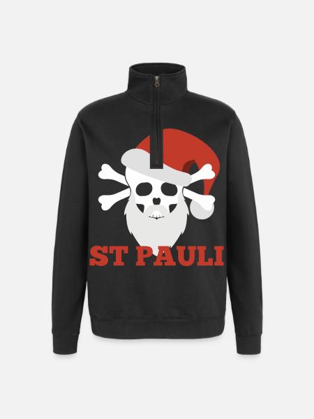 Sankt Pauli Christmas - Quarter-Zip Sweatshirt - black