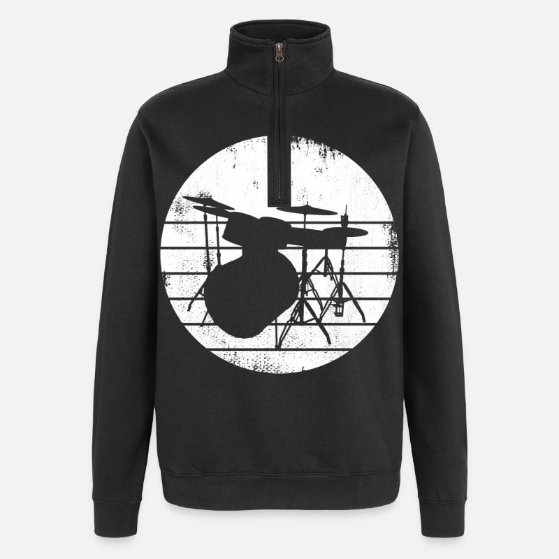 Percussion - Sweat à zip 1/4 - noir