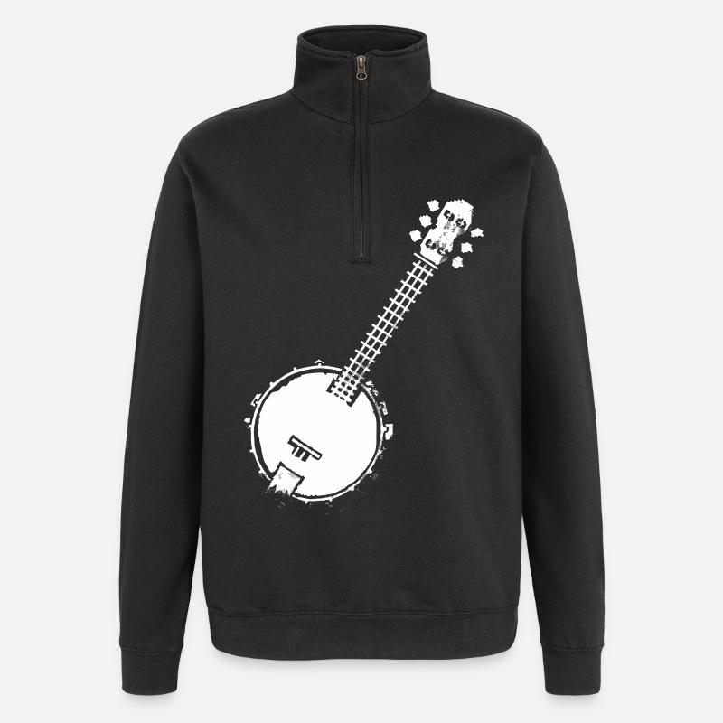 Graphique Banjo Pixel - Sweat à zip 1/4 - noir
