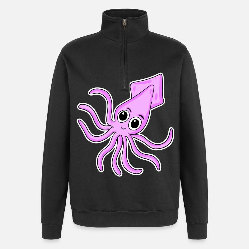 Octopuses - Quarter-Zip Sweatshirt - black