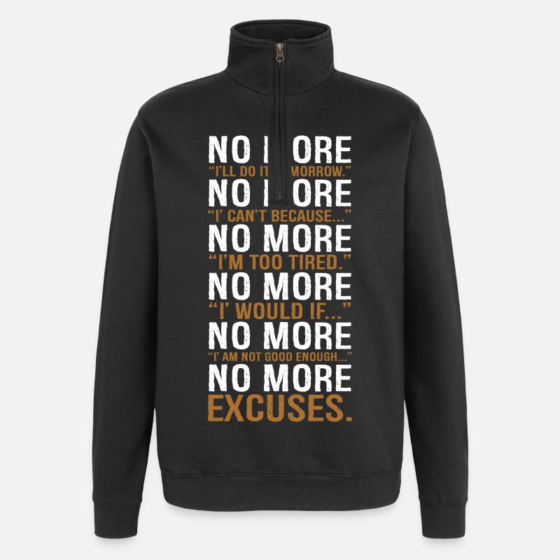 pas plus je le ferai demain - Sweat à zip 1/4 - noir