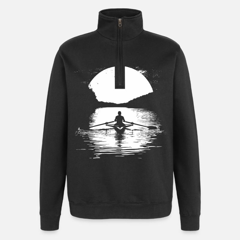 Rowing Graphics - Quarter-Zip Sweatshirt - black