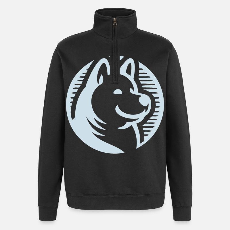Flocon de neige - Sweat à zip 1/4 - noir