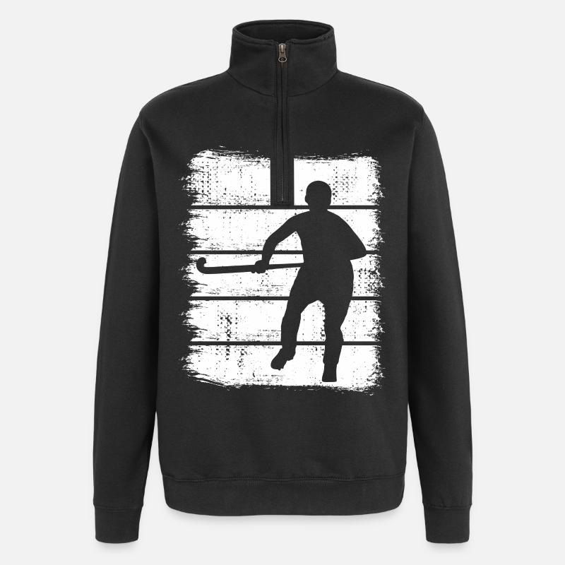 Joueurs de hockey sur gazon - Sweat à zip 1/4 - noir