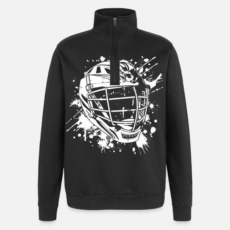 Casque de crosse Street Art - Sweat à zip 1/4 - noir