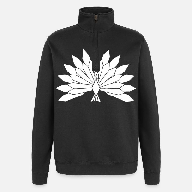 The white peacock - Quarter-Zip Sweatshirt - black