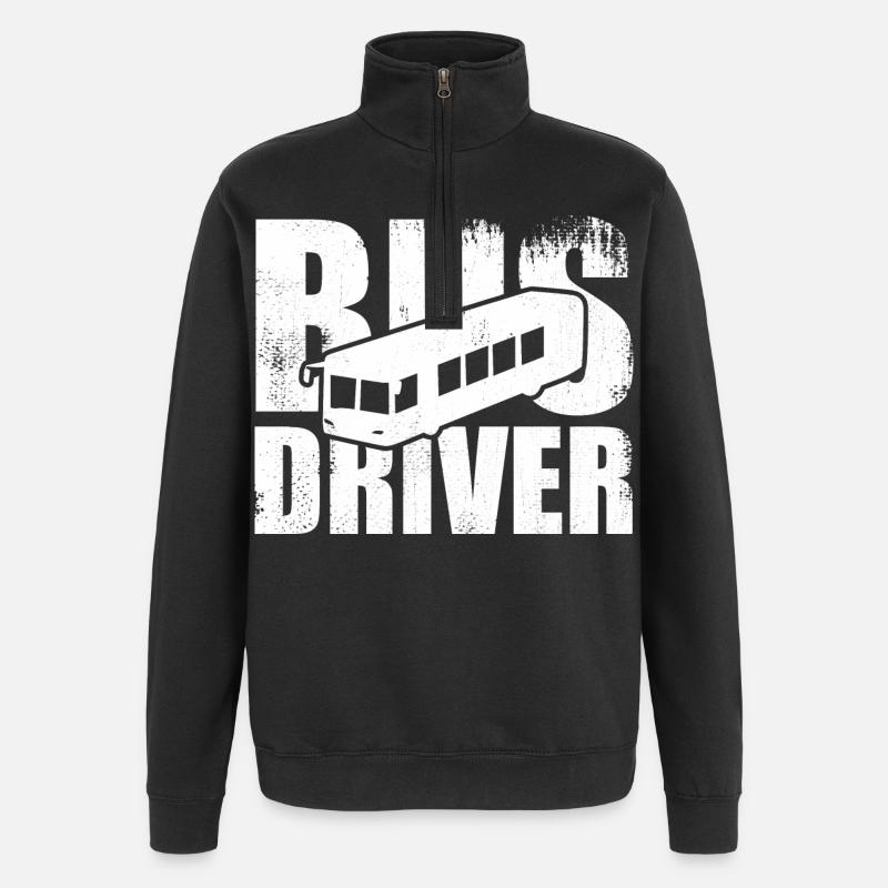 Chauffeur de bus - Sweat à zip 1/4 - noir
