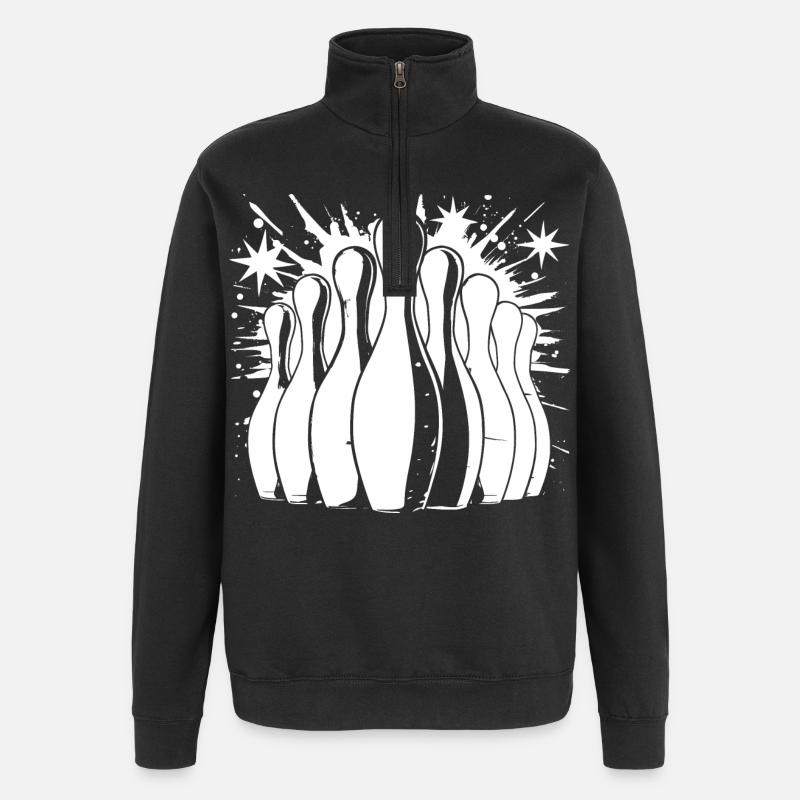 Bowling - Sweat à zip 1/4 - noir