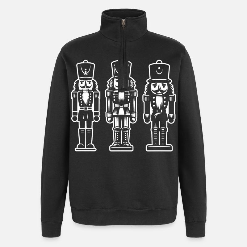 Nutcracker Trio Print - Quarter-Zip Sweatshirt - black