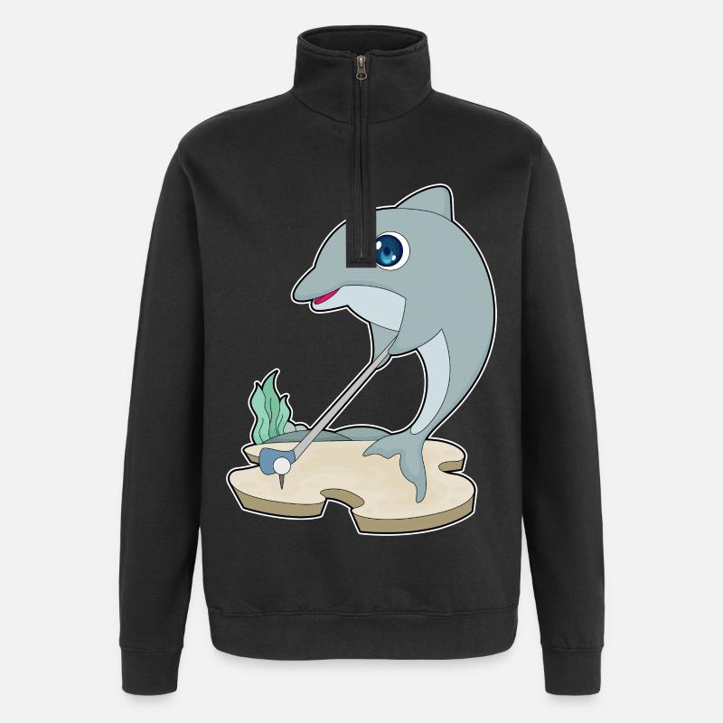 Dolphin Golf Golf Clubs - Sweat à zip 1/4 - noir