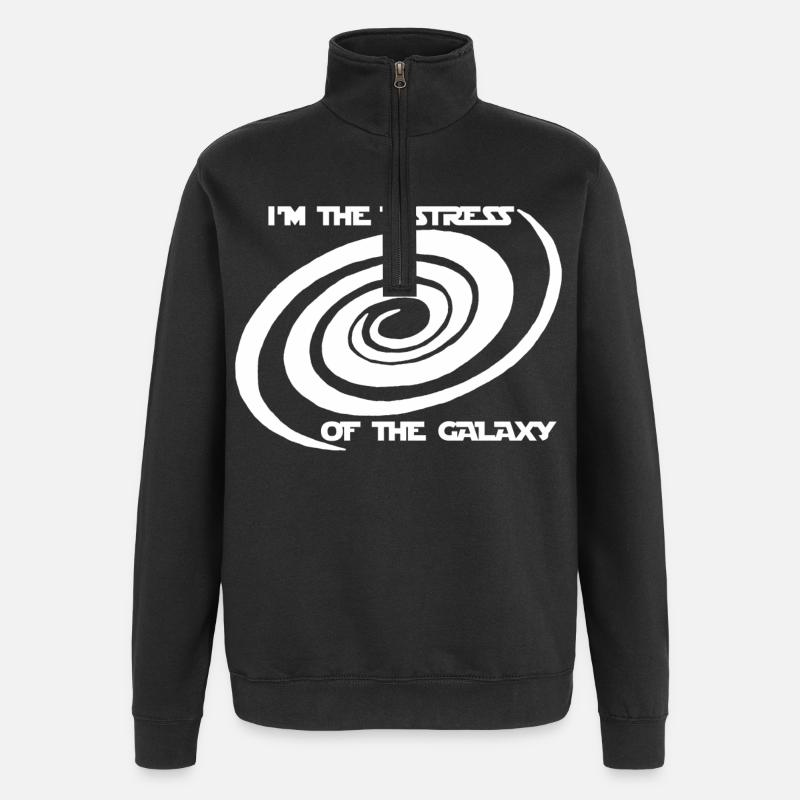 Maîtresse de la galaxie - Sweat à zip 1/4 - noir